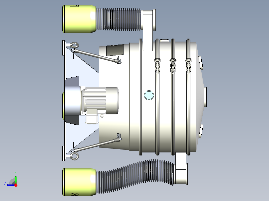 圆形摇摆筛三维SW模型右视图