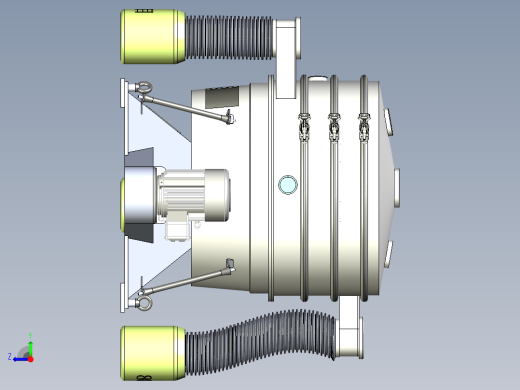 圆形摇摆筛三维SW模型右视缩略图