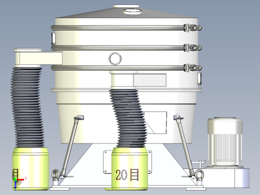 圆形摇摆筛三维SW模型俯视缩略图