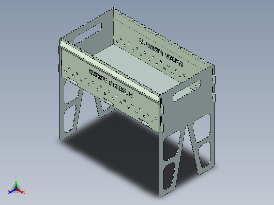 由 1.5 毫米板材制成的可折叠烤架