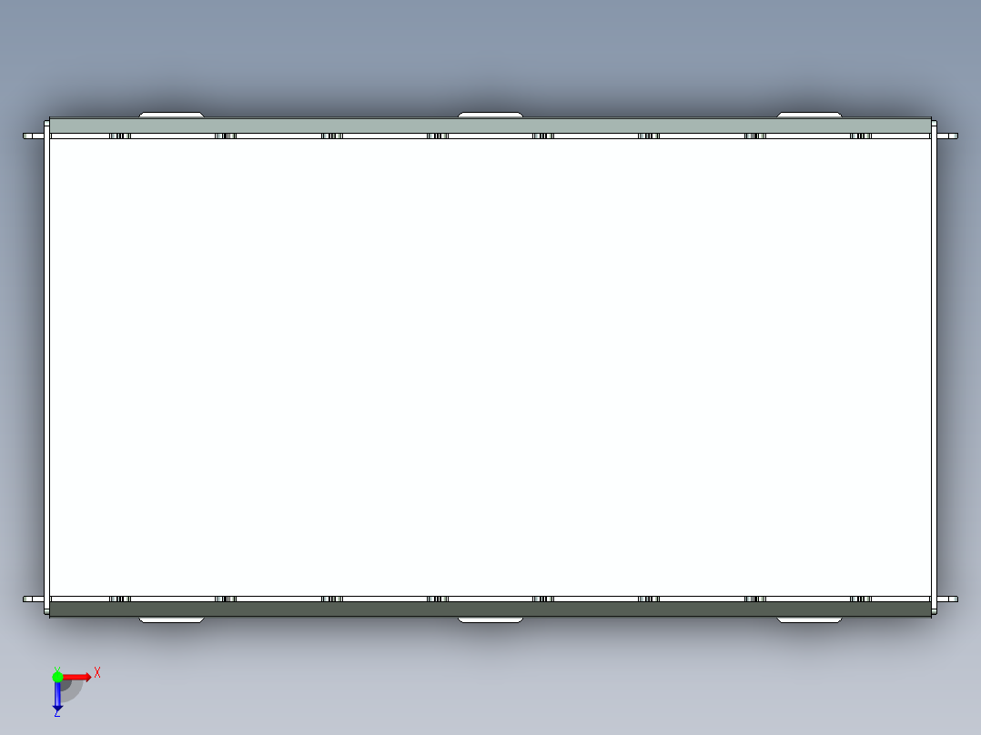 由 1.5 毫米板材制成的可折叠烤架俯视图