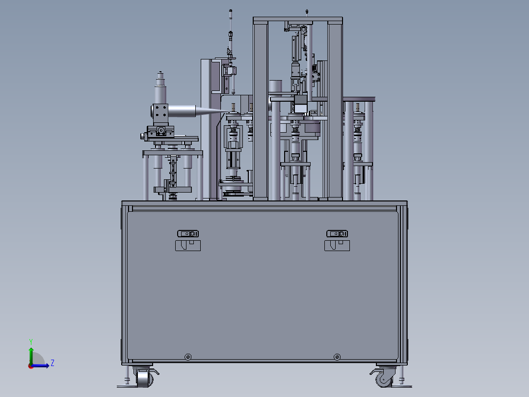 旋转盘激光机左视图