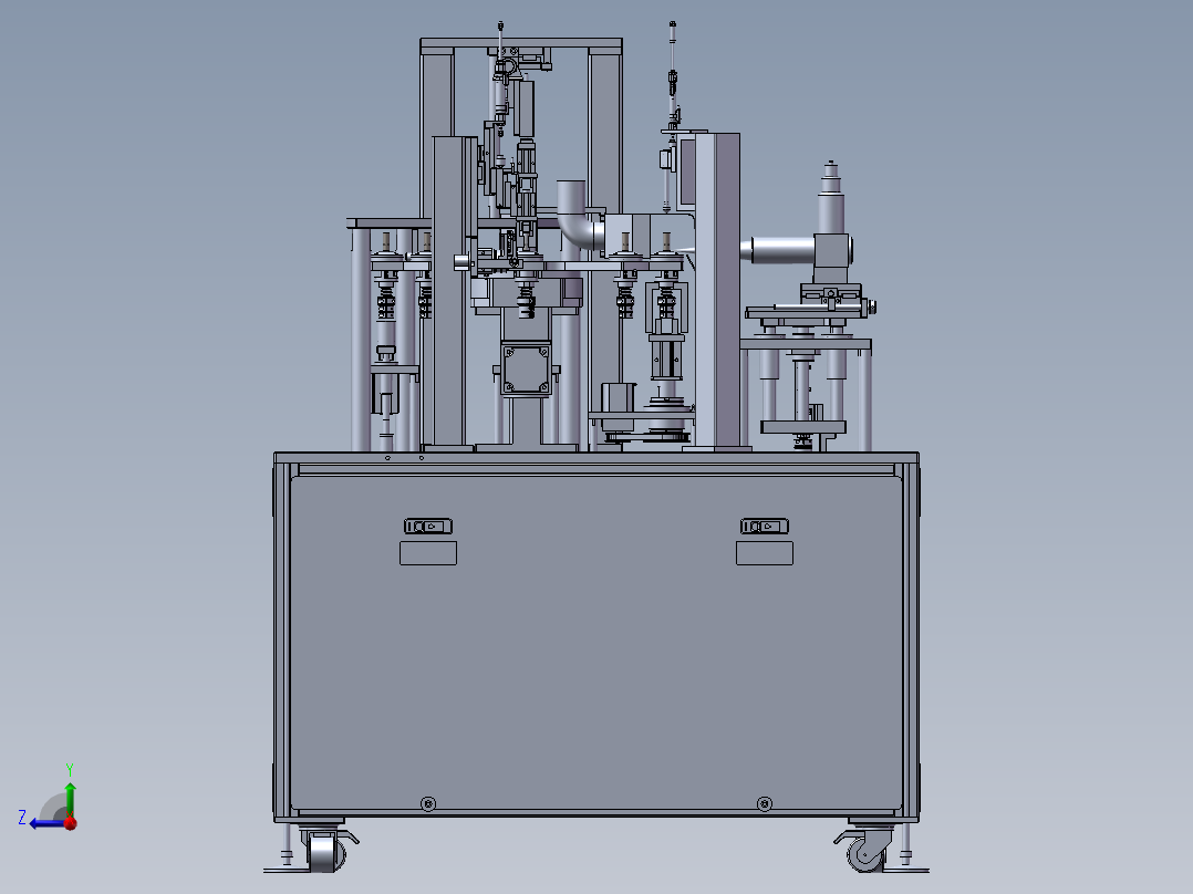 旋转盘激光机右视图