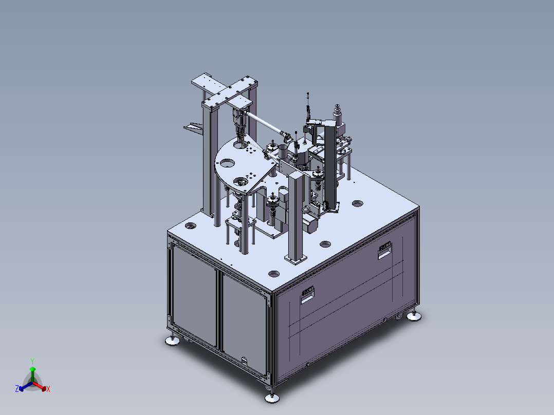 旋转盘激光机正等轴测图