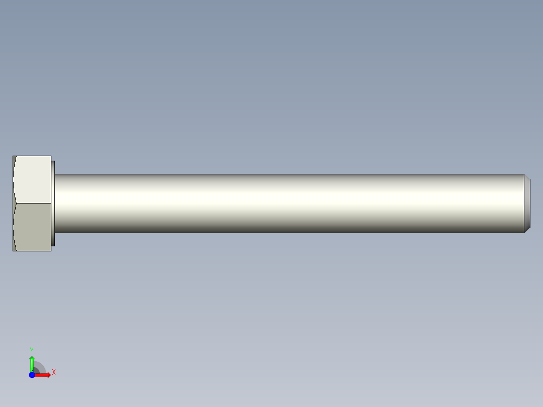 螺钉-DIN_931-M5x0.8x40.stp前视图