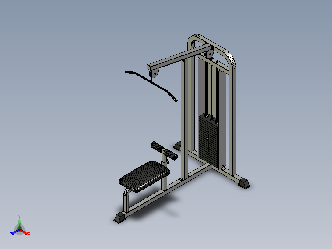 健身房高低拉健身器