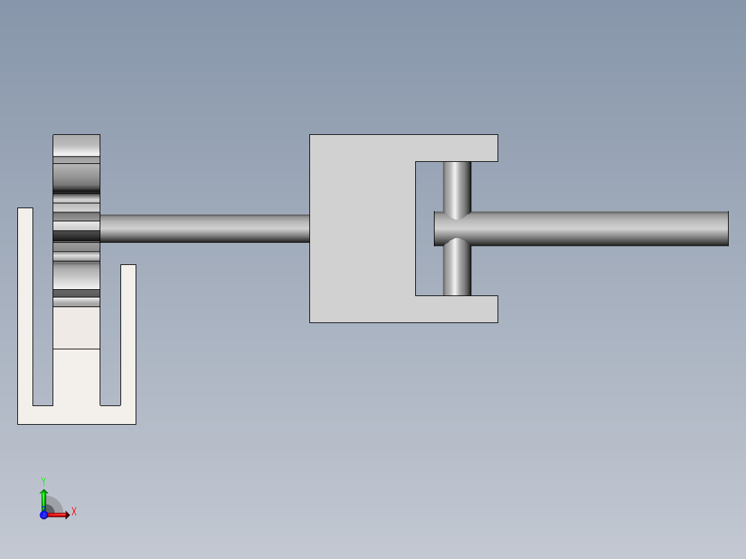 齿轮齿条前视图