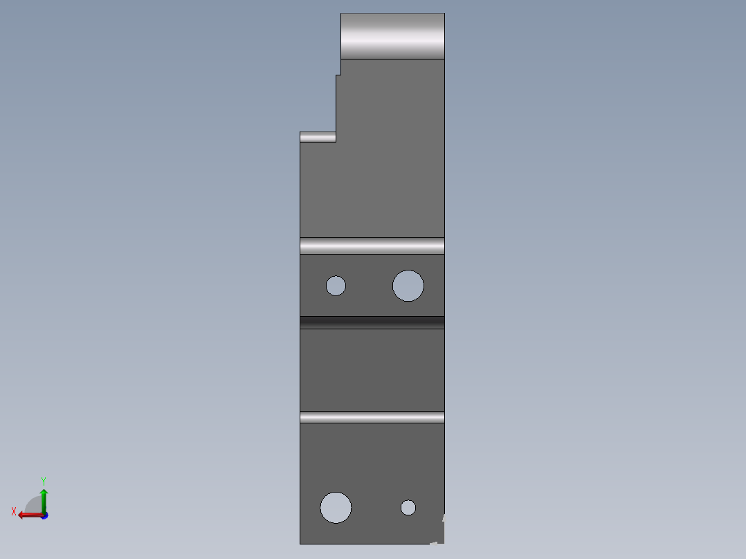后托架UG模型三维UG+CAD图纸+说明书后视图