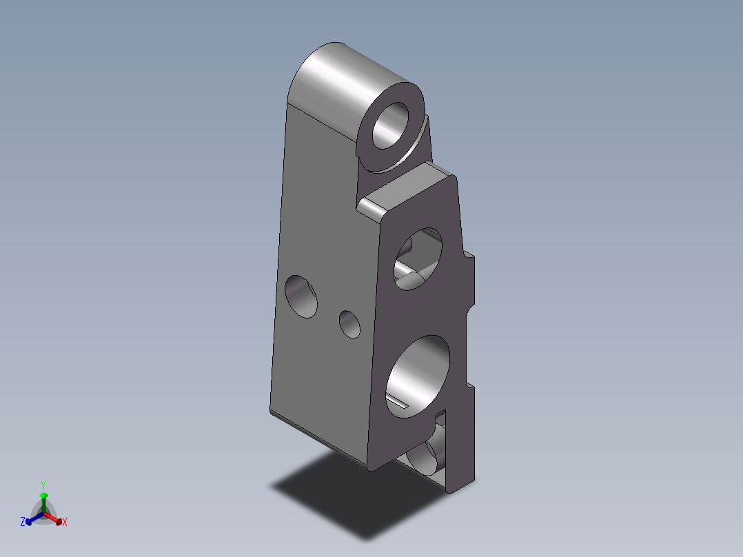 后托架UG模型三维UG+CAD图纸+说明书正等轴测图