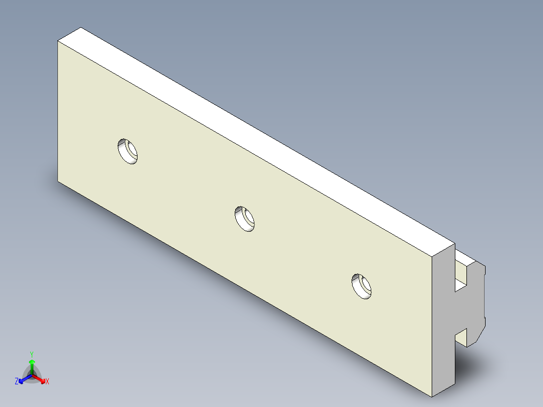 型材-BR 8MM FLAT-TEE SLIDER KJN523212正等轴测图