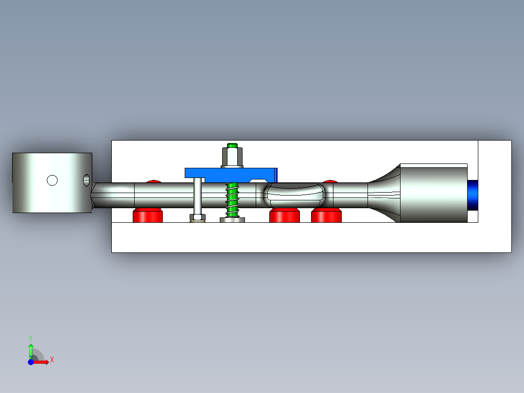 把手铣面夹具前视图