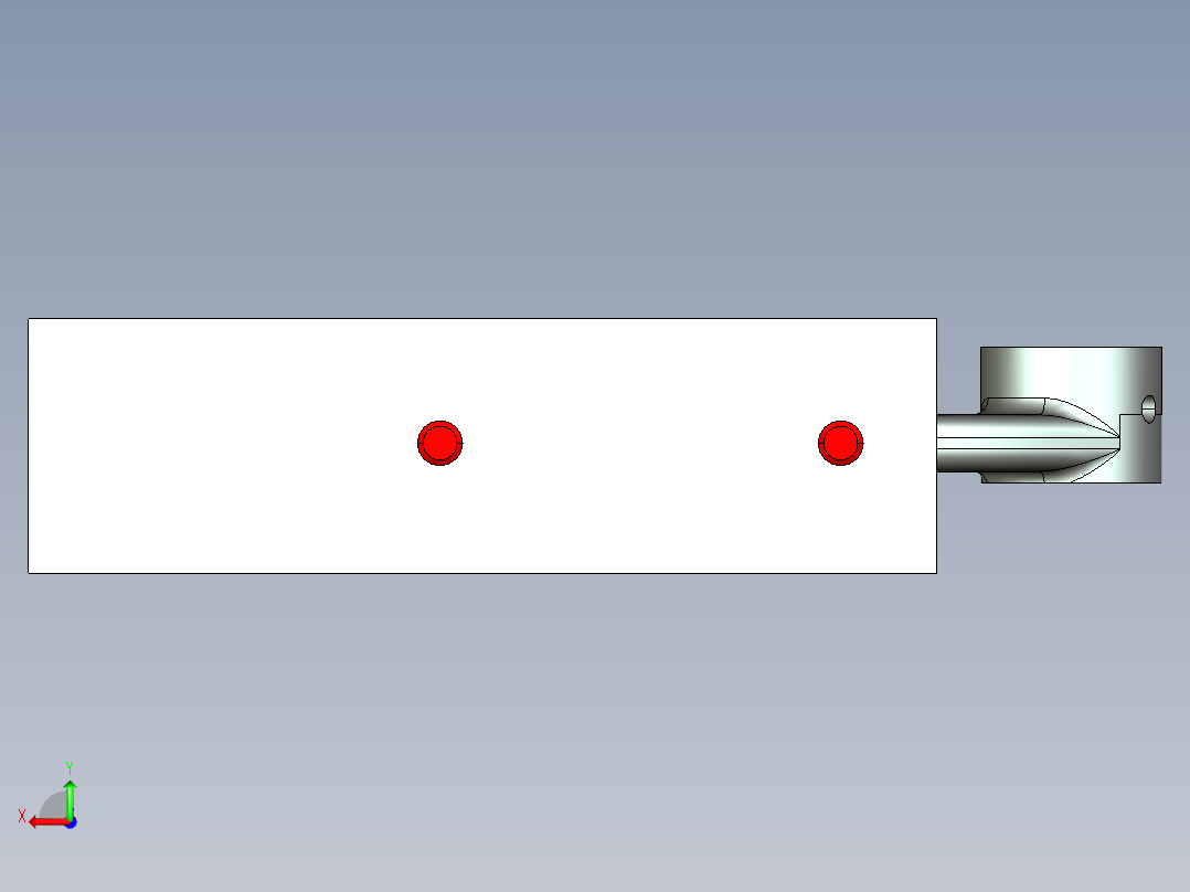 把手铣面夹具后视图