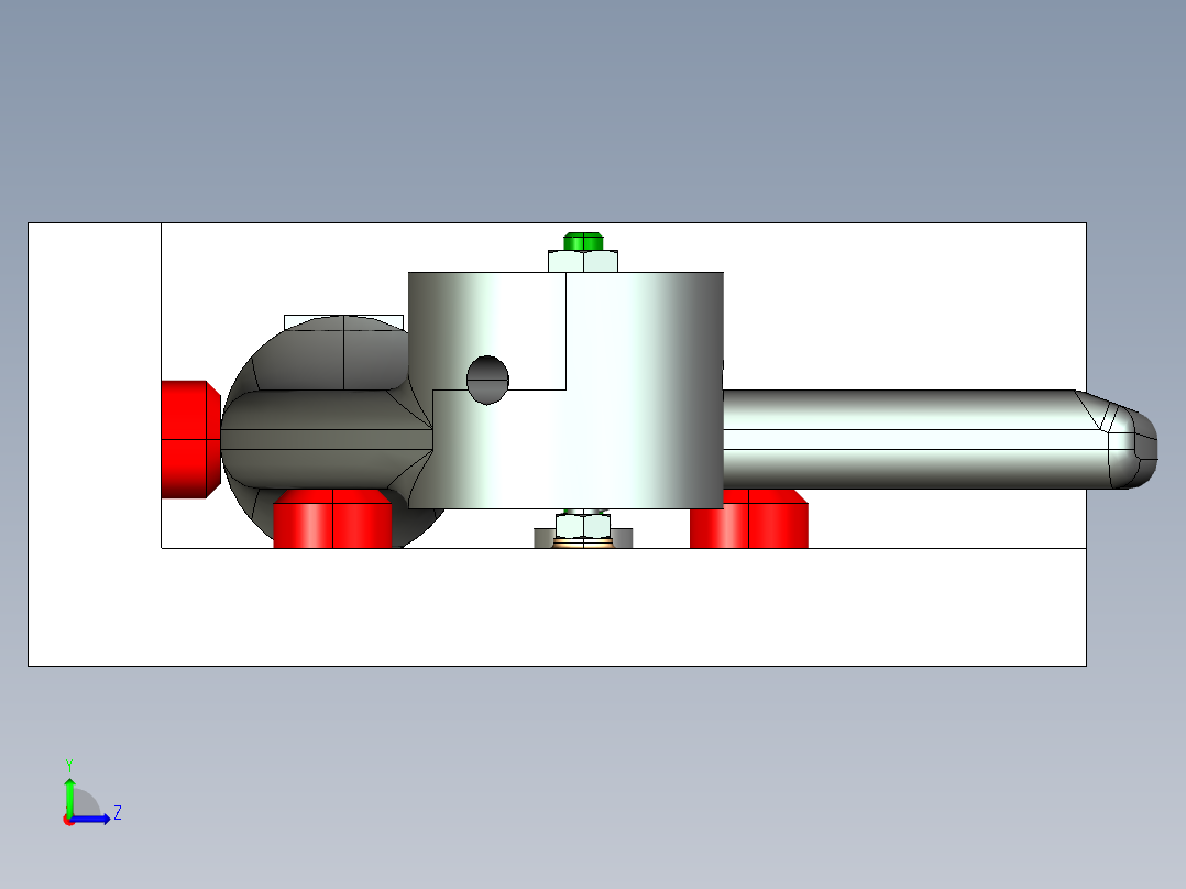 把手铣面夹具左视图
