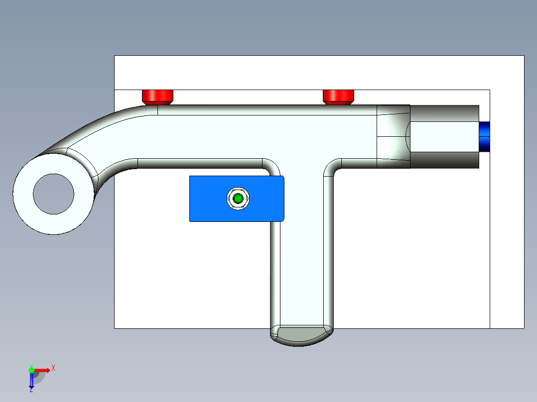 把手铣面夹具俯视图