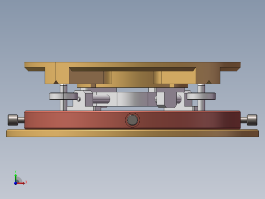 精密调心调平工作台设计资料含三维二维说明书前视缩略图