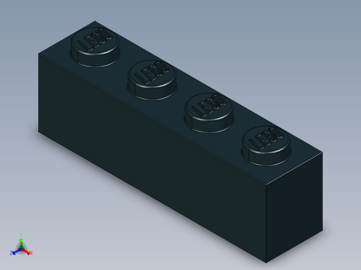 乐高套装 4421基本积木-301026 Black Brick 1 x 4.STEP