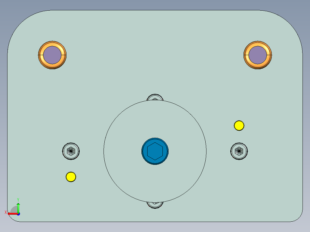 JX685-U型 U形 弯曲件的冲压模具设计【三维proe】后视图