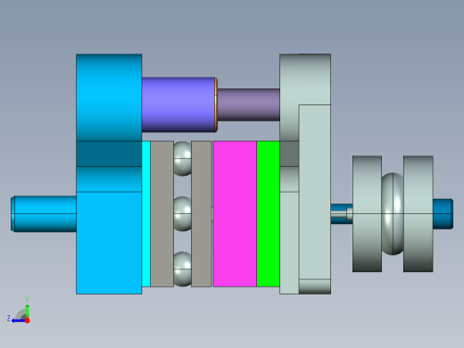 JX685-U型 U形 弯曲件的冲压模具设计【三维proe】右视缩略图