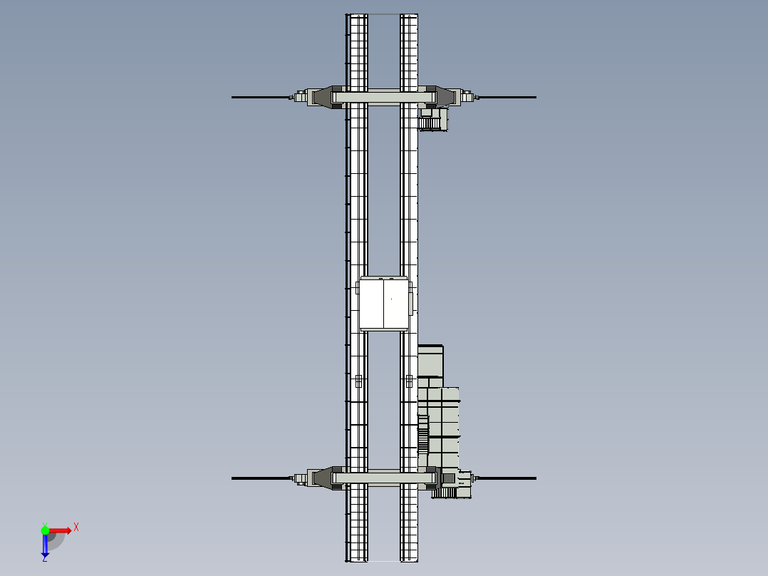 双梁门式起重机总图俯视图