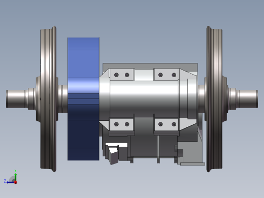 HXD3轮对抱轴电机齿轮箱右视缩略图