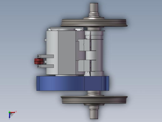 HXD3轮对抱轴电机齿轮箱俯视缩略图