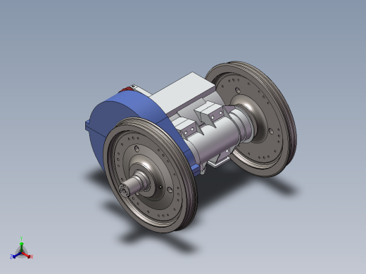 HXD3轮对抱轴电机齿轮箱正等轴测缩略图