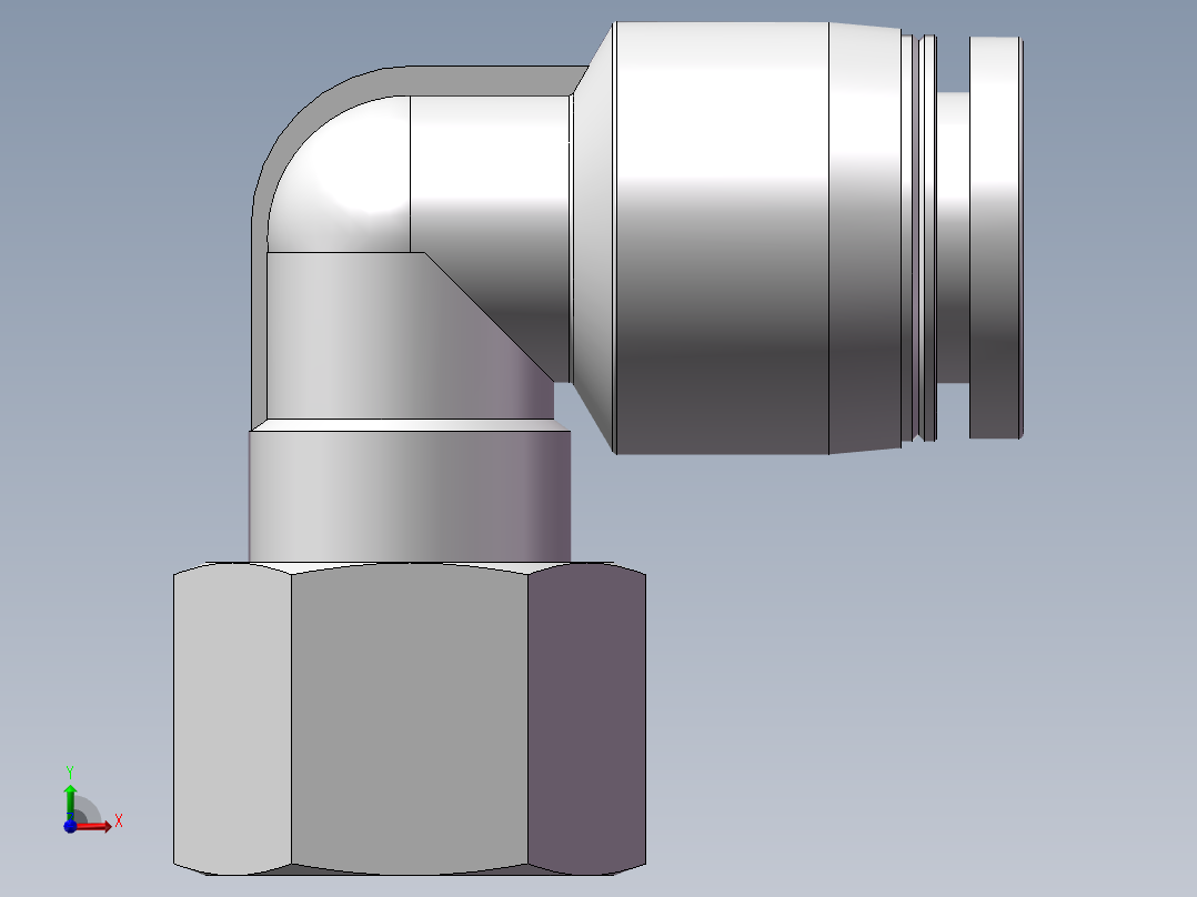 螺纹弯通APLF10-G02（2分10厘内螺纹）前视图