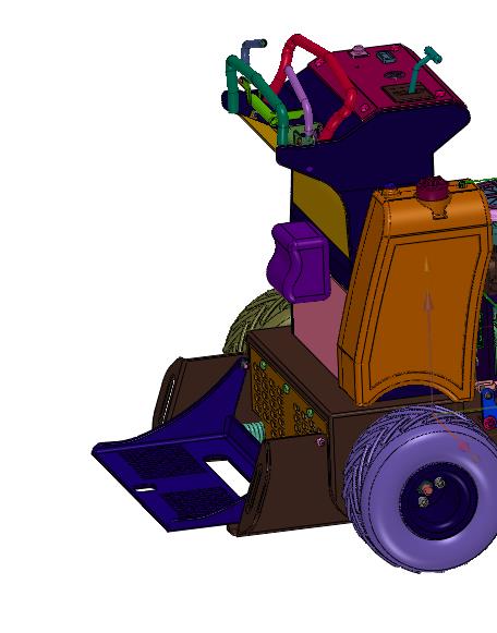 站立全地形橡胶轮除草机