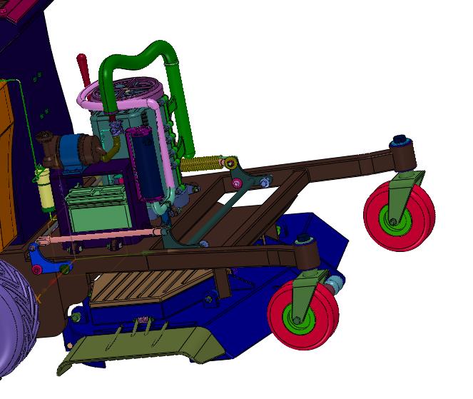 站立全地形橡胶轮除草机