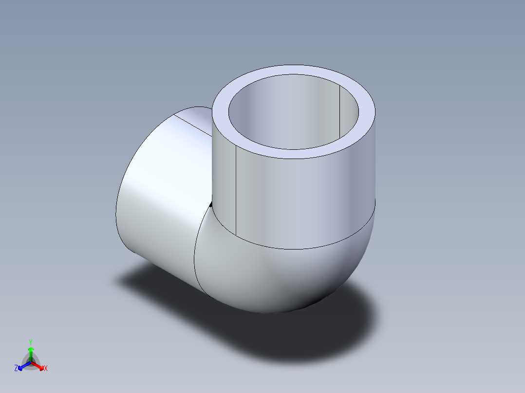 CPVC管件05-Sch80_90Elbow_SxS_9806-012 _1.25in正等轴测图