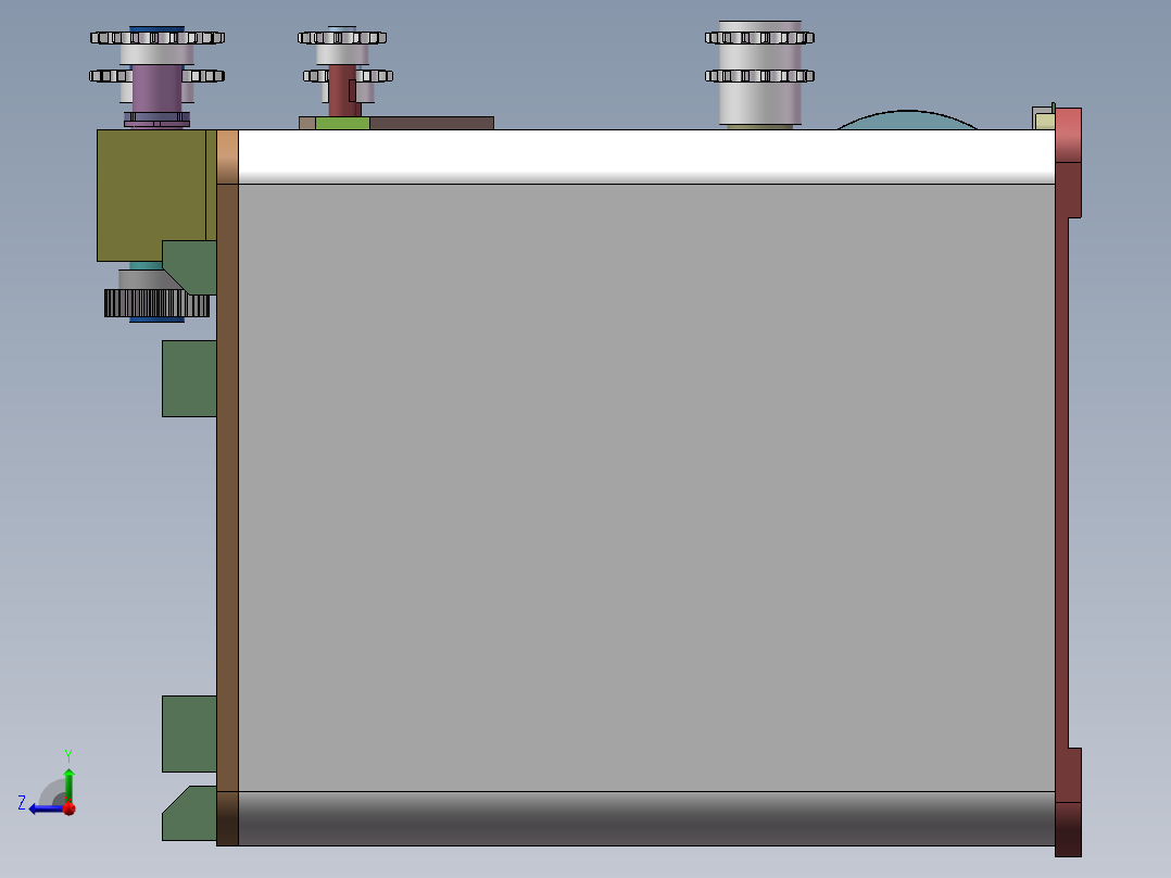小成型轮实验机台（sw18可编辑+工程图）右视图