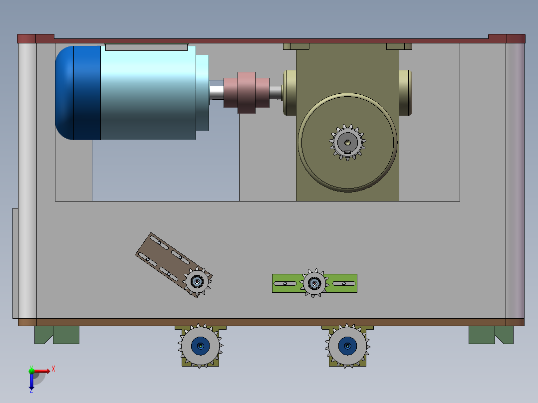 小成型轮实验机台（sw18可编辑+工程图）俯视图