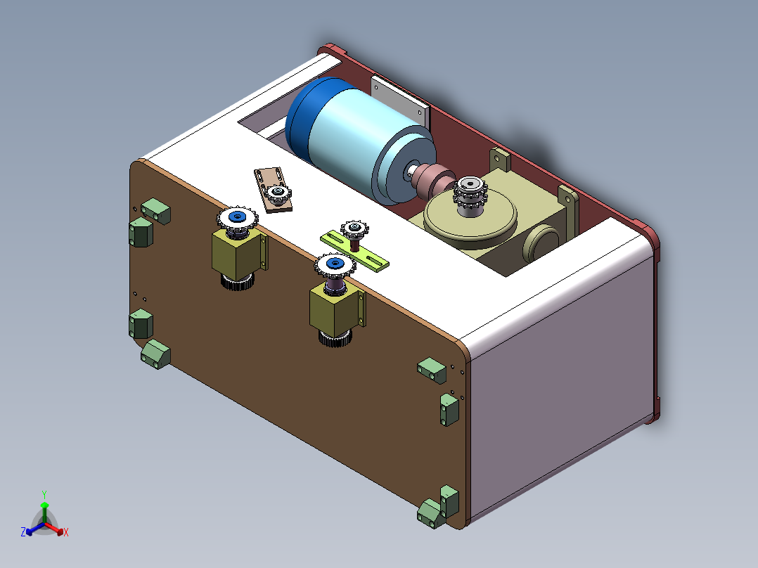 小成型轮实验机台（sw18可编辑+工程图）正等轴测图