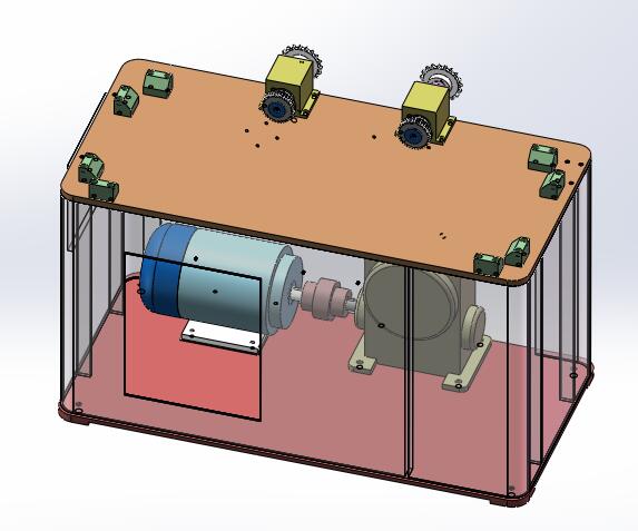 小成型轮实验机台（sw18可编辑+工程图）