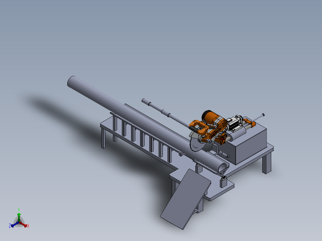 管段切割用金属圆锯机sw18正等轴测图