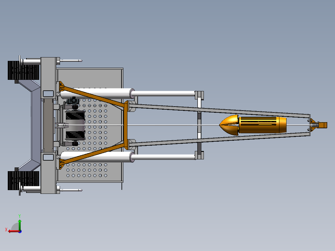 小型成孔台车冲爪车（钻孔台车）后视图