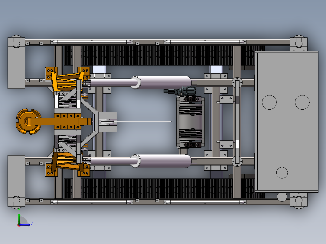 小型成孔台车冲爪车（钻孔台车）左视图