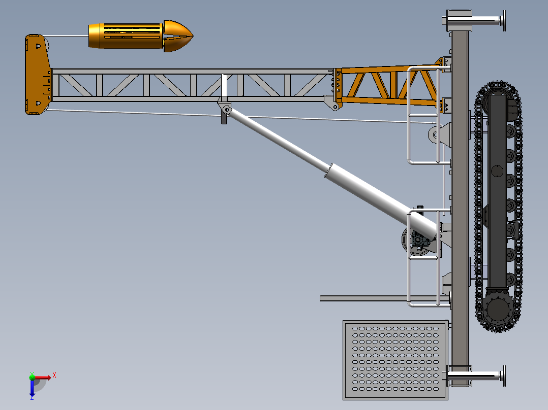 小型成孔台车冲爪车（钻孔台车）俯视图