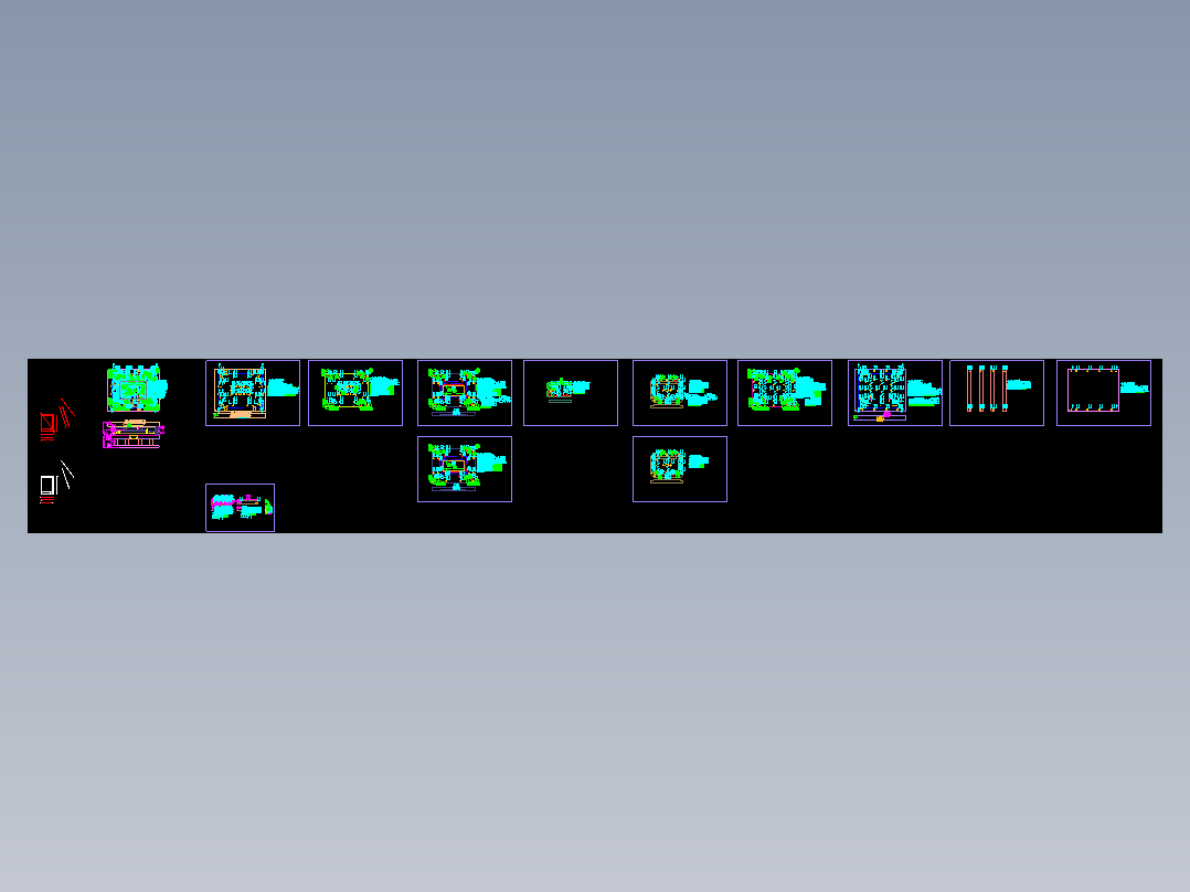 3C类电脑外壳预折弯模具设计图