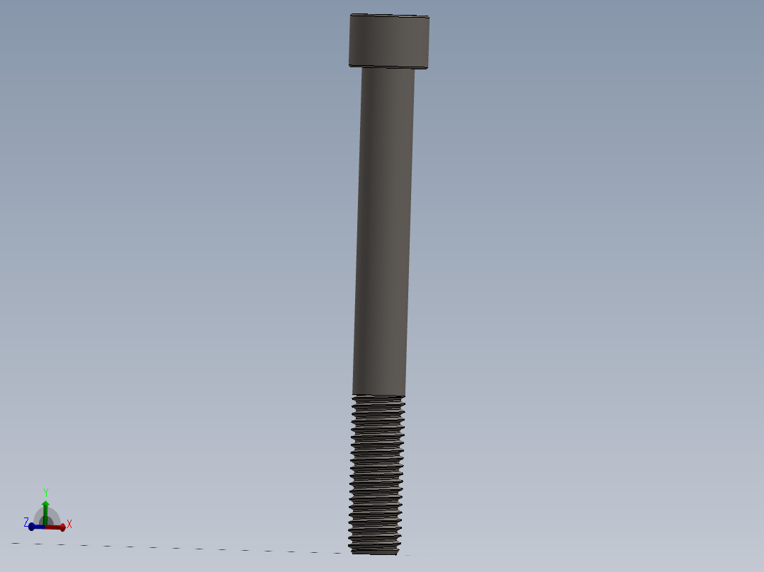 Screw_DIN_912_M12x110_A2.SLDPRT公制内六角螺钉主视图