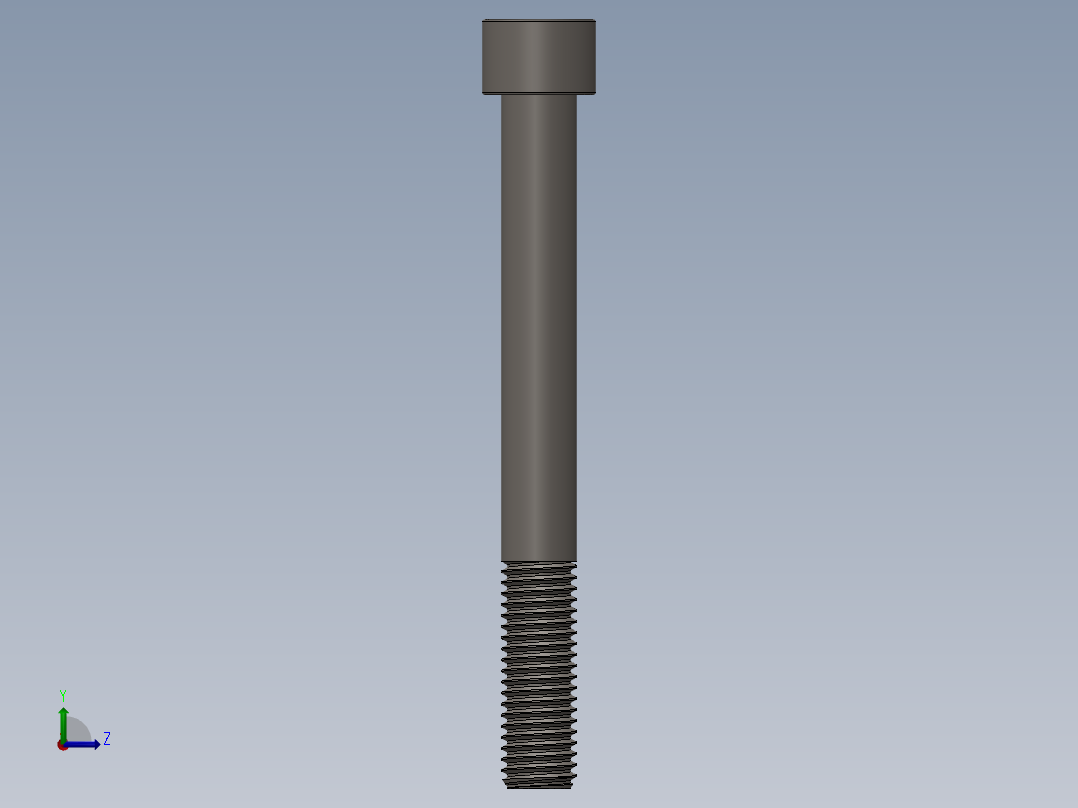 Screw_DIN_912_M12x110_A2.SLDPRT公制内六角螺钉左视图