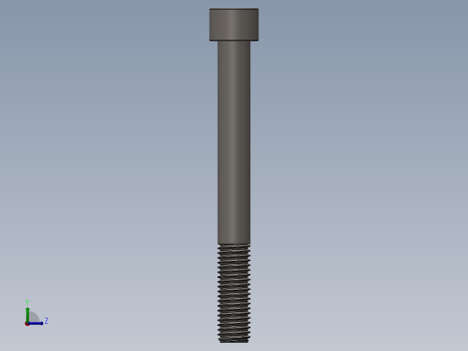 Screw_DIN_912_M12x110_A2.SLDPRT公制内六角螺钉左视缩略图