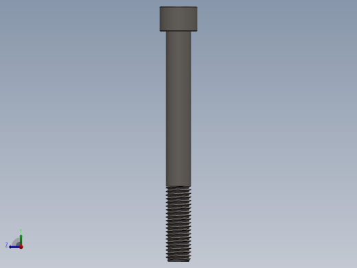 Screw_DIN_912_M12x110_A2.SLDPRT公制内六角螺钉右视缩略图