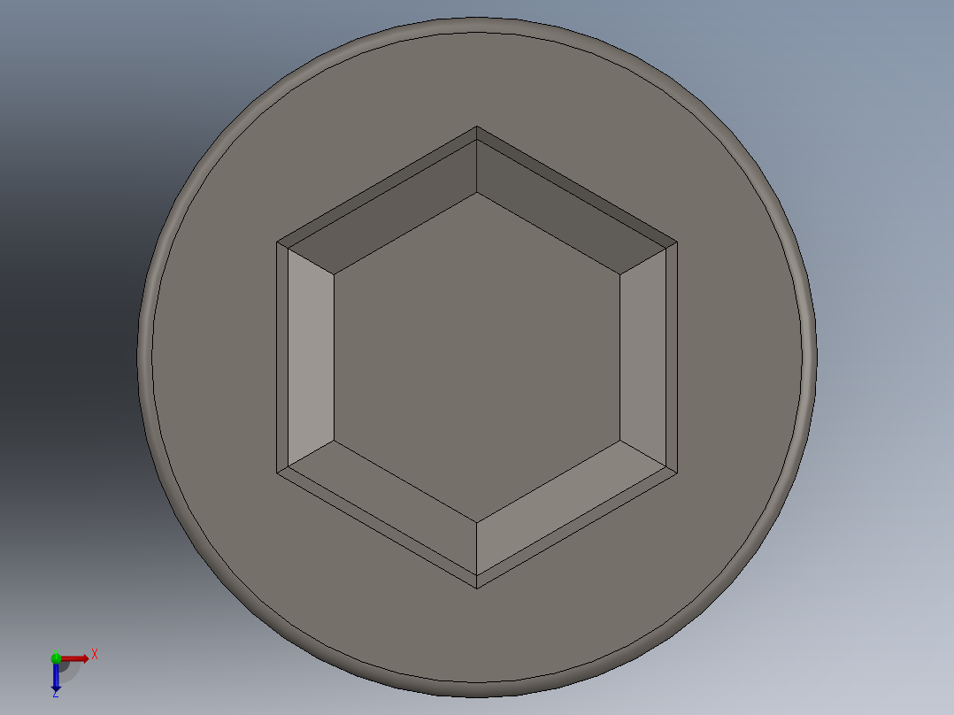 Screw_DIN_912_M12x110_A2.SLDPRT公制内六角螺钉俯视图