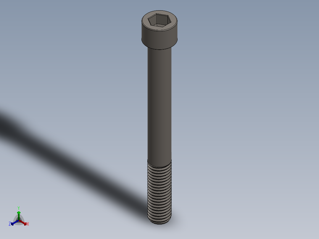 Screw_DIN_912_M12x110_A2.SLDPRT公制内六角螺钉正等轴测图
