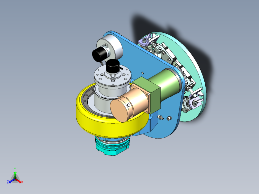 单轮带动力驱动转向机构设计