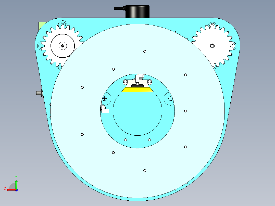 单轮带动力驱动转向机构设计后视图