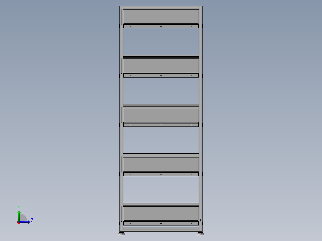 货架、8格货架左视图