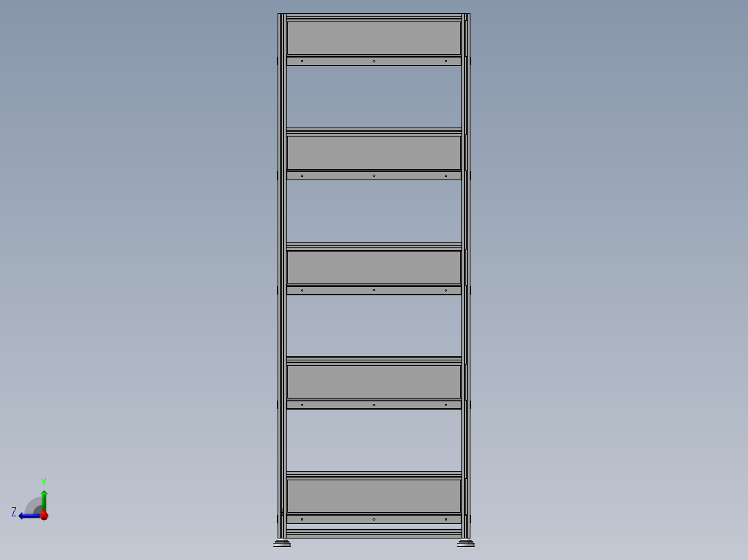 货架、8格货架右视图
