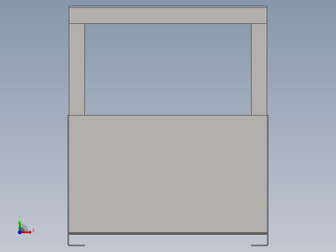 液压油箱尺寸 400x500x700毫米前视图